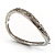 Rhodium Plated Curved Swarovski Crystal Bangle Bracelet - Up to 17cm (For Smaller Wrists) - view 3