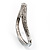 Rhodium Plated Curved Swarovski Crystal Bangle Bracelet - Up to 17cm (For Smaller Wrists) - view 2