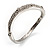Rhodium Plated Curved Swarovski Crystal Bangle Bracelet - Up to 17cm (For Smaller Wrists) - view 8