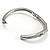 Rhodium Plated Curved Swarovski Crystal Bangle Bracelet - Up to 17cm (For Smaller Wrists) - view 5