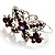 Swarovski Crystal Butterfly Hinged Bangle Bracelet (Silver&Red) - view 8