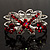 Swarovski Crystal Butterfly Hinged Bangle Bracelet (Silver&Red) - view 6