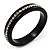 Black Resin Diamante Bangle Bracelet - view 2