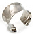 Silver Tone Wide Etched Floral Cuff Bangle - view 2