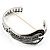 Swarovski Crystal Belt Hinged Bangle Bracelet (Silver&Black) - view 7