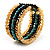 Boho Style Wide Wood&Acrylic Bead Cuff Bracelet
