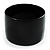 Black Wide Chunky Plastic Bangle Bracelet - 4cm Width - view 5