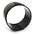Black Wide Chunky Plastic Bangle Bracelet - 4cm Width - view 3