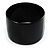 Black Wide Chunky Plastic Bangle Bracelet - 4cm Width
