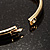 Thin Gold Tone CZ  Bangle Bracelet - view 9