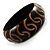Wide Wood Bangle With Bamboo Swirls(Brown & Beige) - view 5