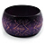 Wide Purple Etched Wooden Bangle - view 4
