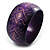 Wide Purple Etched Wooden Bangle - view 5
