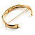 Gold Tone Classic Crystal Hinged Bangle Bracelet - view 5