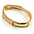 Gold Tone Classic Crystal Hinged Bangle Bracelet - view 6
