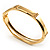 Gold Tone Classic Crystal Hinged Bangle Bracelet - view 3