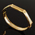 Gold Tone Classic Crystal Hinged Bangle Bracelet - view 2