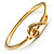 Gold Plated Crystal Treble Clef Bangle Bracelet - 19cm L - view 5