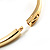 Gold Plated Crystal Treble Clef Bangle Bracelet - 19cm L - view 6