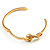 Gold Plated Crystal Treble Clef Bangle Bracelet - 19cm L - view 4