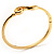 Gold Plated Crystal Treble Clef Bangle Bracelet - 19cm L - view 7