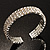 Cubic Zirconia Flex Bangle Bracelet (Silver Tone) - view 9