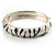 Zebra Print Enamel Thin Hinged Bangle Bracelet (Black&White) - up to 17cm Length - view 1