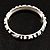 Zebra Print Enamel Thin Hinged Bangle Bracelet (Black&White) - up to 17cm Length - view 8