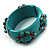 Turquoise Floral Resin Magnetic Bangle (Burn Gold) - Catwalk 2011 - view 11