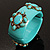 Turquoise Floral Resin Magnetic Bangle (Burn Gold) - Catwalk 2011 - view 5