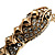 Vintage Crystal Snake Bangle Bracelet (Burn Gold Finish) - view 8