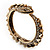 Vintage Crystal Snake Bangle Bracelet (Burn Gold Finish) - view 9
