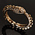 Vintage Crystal Snake Bangle Bracelet (Burn Gold Finish) - view 12