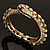 Vintage Crystal Snake Bangle Bracelet (Burn Gold Finish)