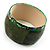 Chunky Wide Shell Bangle (Olive & Dark Green) - view 3