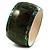 Chunky Wide Shell Bangle (Olive & Dark Green) - view 5