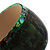 Chunky Wide Shell Bangle (Olive & Dark Green) - view 6