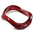 Light Crimson Curvy Acrylic Bangle Bracelet - view 2