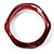 Light Crimson Curvy Acrylic Bangle Bracelet - view 3