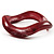 Light Crimson Curvy Acrylic Bangle Bracelet - view 4