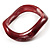 Light Crimson Curvy Acrylic Bangle Bracelet - view 5