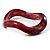 Light Crimson Curvy Acrylic Bangle Bracelet - view 6