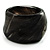 Bold Wide Chunky Resin Bangle (Black & White) - view 3