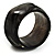 Bold Wide Chunky Resin Bangle (Black & White) - view 2