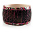 Chunky Wide Shell Bangle (Brown Grey & Bright Pink) - view 2