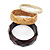 Brown, Honey And Antique White Acrylic Bangles - Set Of 3 Pcs