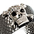 Swarovski Crystal Skull Cuff Bangle (Silver Tone Metal) - view 2