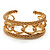 Gold Plated Mesh Chain Flex Bangle Bracelet