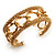 Gold Plated Mesh Chain Flex Bangle Bracelet - view 3