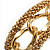 Gold Plated Mesh Chain Flex Bangle Bracelet - view 4